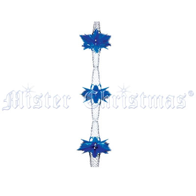 Гофрогирлянда, цвет: серебряный/синий, 2,70 м Новогодняя продукция Mister Christmas 2008 г ; Упаковка: пакет инфо 13799b.
