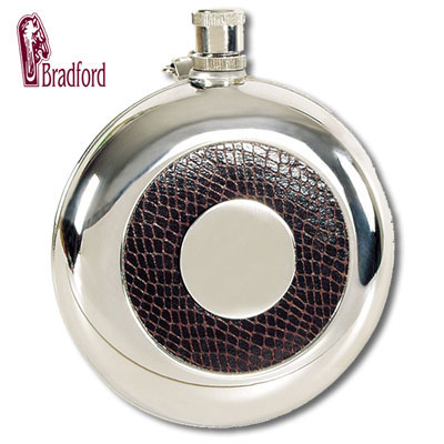 Фляжка подарочная, круглая 240 мл (801(PU)) Винные аксессуары Bradford 2007 г инфо 7781c.