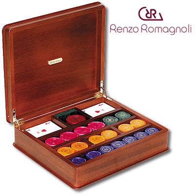 Подарочный набор (фишки и 2 колоды карт) Игровой набор Renzo Romagnoli 2008 г инфо 7806c.