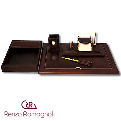 Настольный набор, коричневый Renzo Romagnoli 2007 г инфо 7814c.