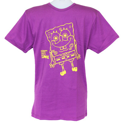 Футболка мужская "Sponge Bob", цвет: сиреневый Размер XL 219_sb_03 (XL, Сиреневый) Изготовитель: Россия инфо 7862c.