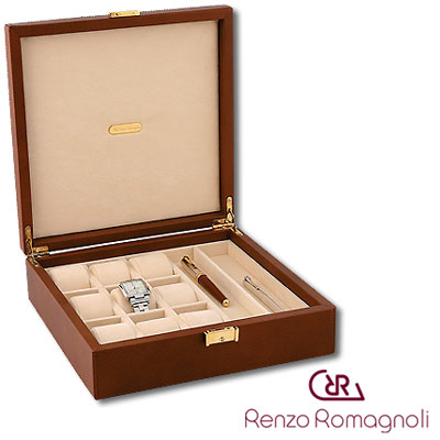 Шкатулка для 9 часов, зеленая Шкатулка Renzo Romagnoli 2007 г инфо 7878c.