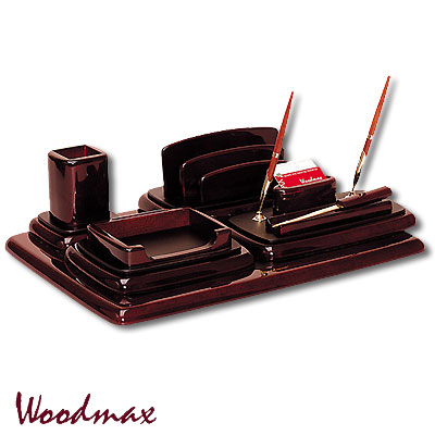 Настольный набор (6 предметов), цвет красное дерево Woodmax 2007 г инфо 8088c.