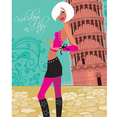 Пакет подарочный "Holidays in Italy", 33 см x 46 см x 10 см бумага Изготовитель: Китай Артикул: 16091 инфо 8503c.