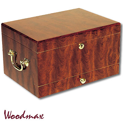 Хьюмидор на 50 сигар (+ ящик для аксессуаров), коричневый Woodmax 2007 г инфо 9094c.