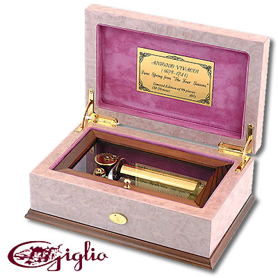 Шкатулка музыкальная, сиреневая Шкатулка Giglio 2007 г инфо 9461c.