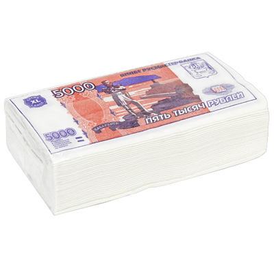 Салфетки "Пачка 5000 руб" см Материал: бумага Артикул: 89589 инфо 8351a.